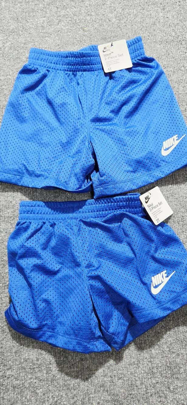 Nike Toddler Boys 2-Piece Set Mesh Athletic Shorts Royal Blue Sizes 2T and 4T